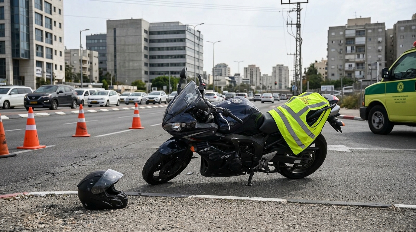 רוכב אופנוע בן 26 נפצע בתאונה בדרך קיבוץ גלויות