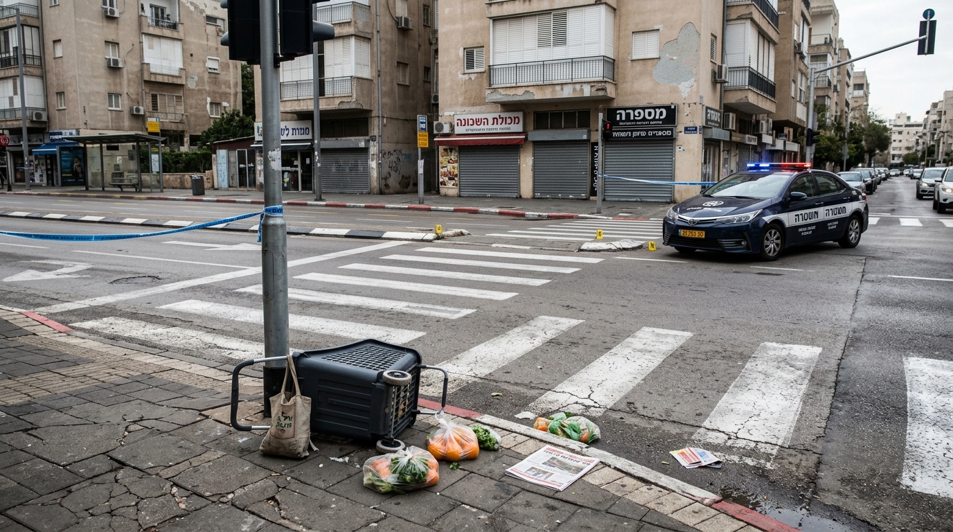 קשישה נהרגה בתל אביב: נהג בשנות ה-80 נעצר