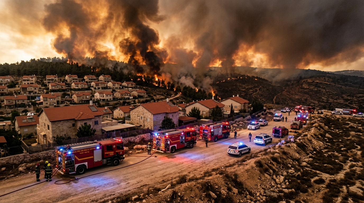 שריפה בגוש עציון: קו הבתים הראשון בגבעות פונה