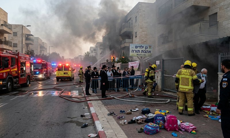 שריפה במודיעין עילית: ילד נעדר בפינוי גן ילדים - ואותר בשלום