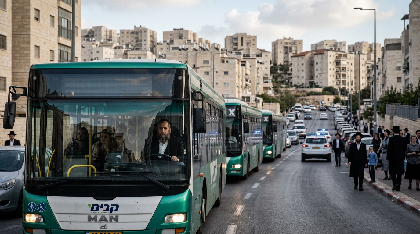 בן 18 נעצר בחשד לתקיפת נהג אוטובוס במודיעין עילית