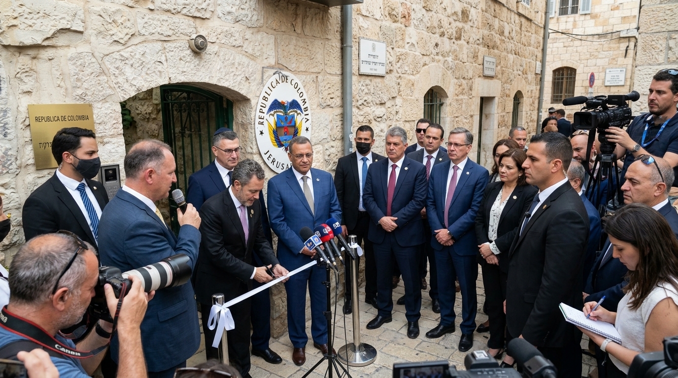 קולומביה פתחה שגרירות בירושלים, 18 מדינות ערביות נגד