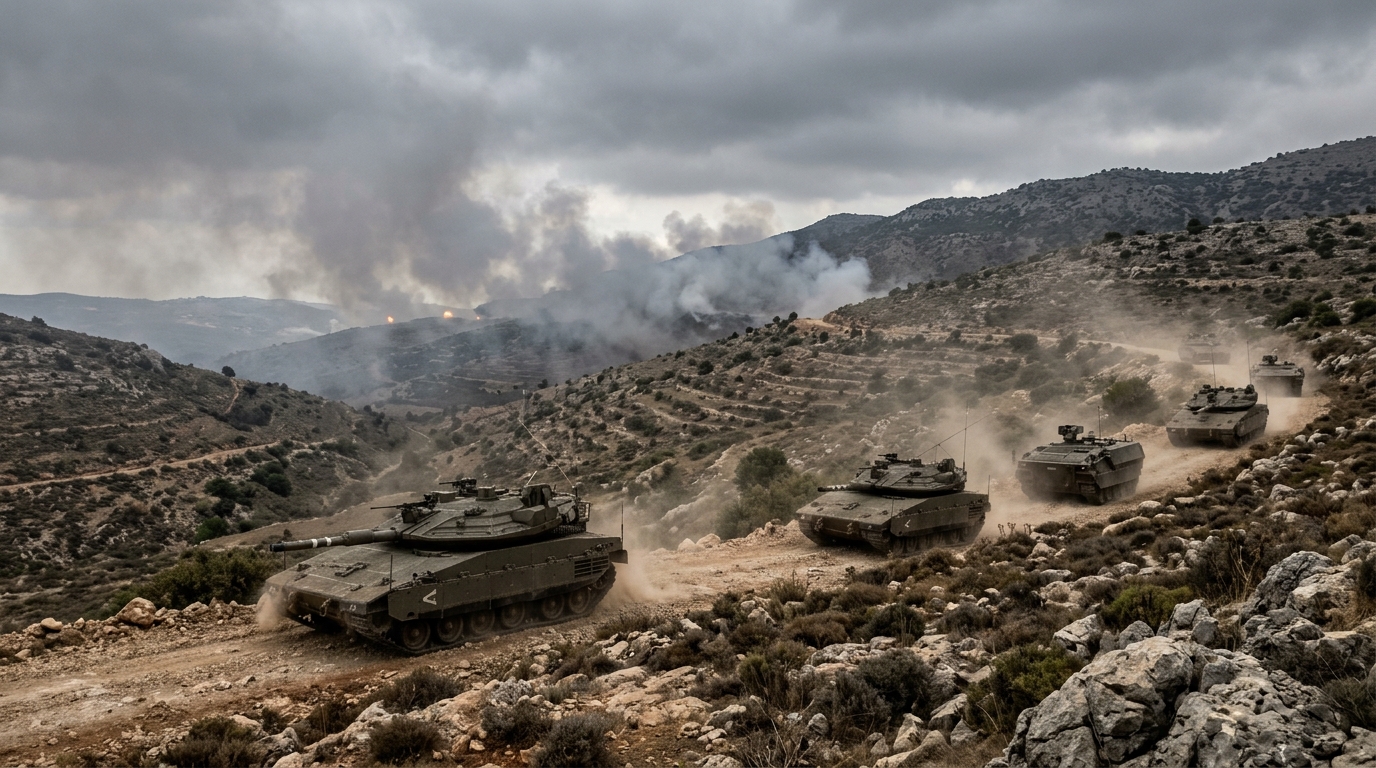 צה"ל כובש גבעה אסטרטגית בדרום לבנון תחת כיסוי ארטילרי כבד