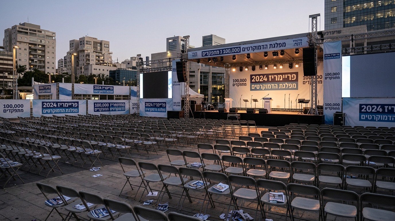מפלגת הדמוקרטים הגיעה ל-100,000 מתפקדים לקראת פריימריז