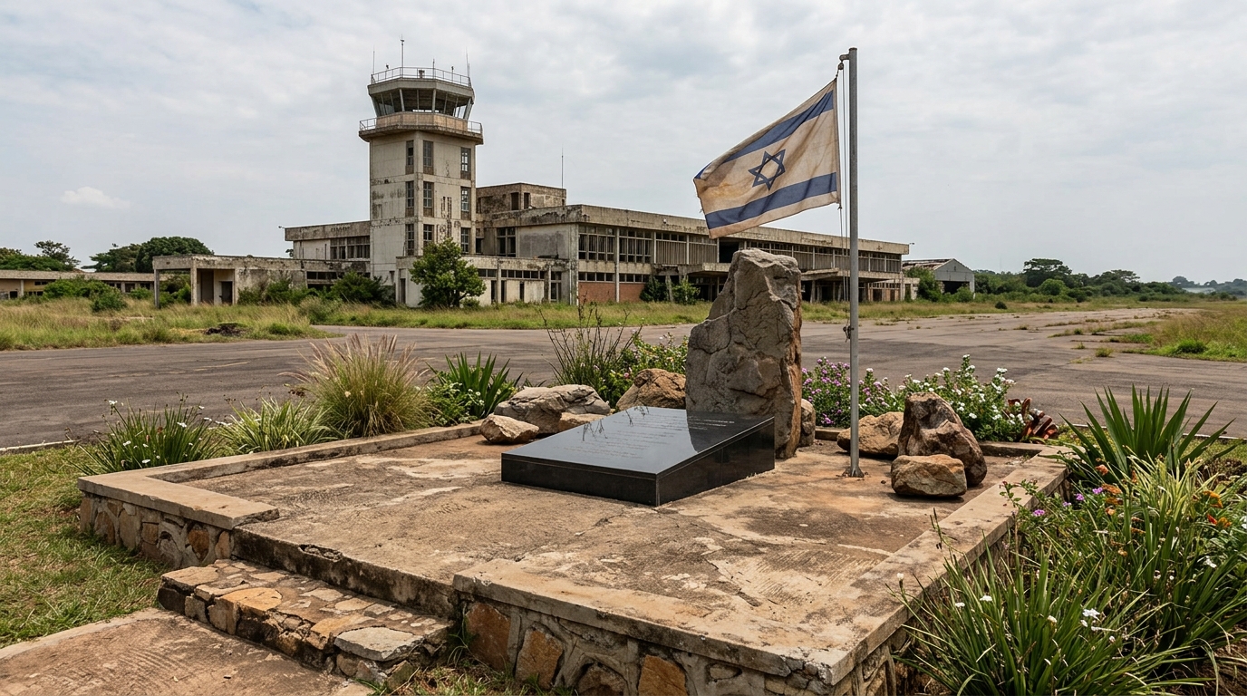 רמטכ"ל אוגנדה חשף פסל לזכרו של יוני נתניהו באנטבה