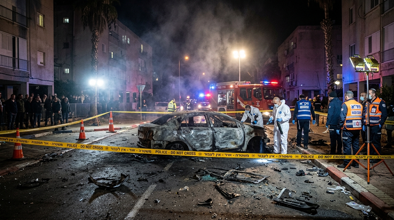 גבר נהרג בפיצוץ רכב בקריית גת - החשד: חיסול פלילי מתוכנן