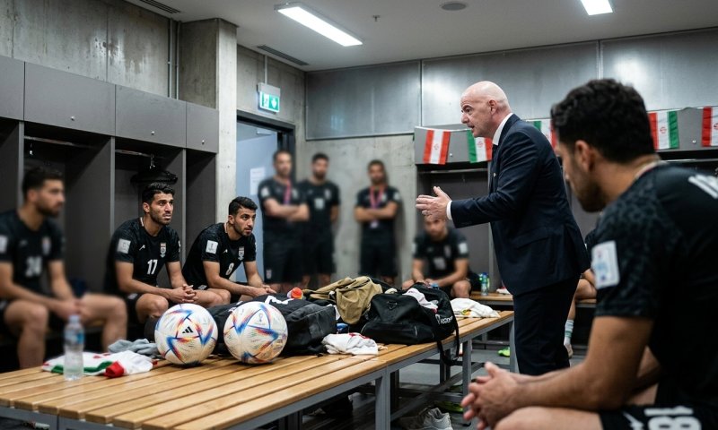 אינפנטינו פרץ לחדר ההלבשה של נבחרת איראן: "אתם חזקים יותר מהכל"