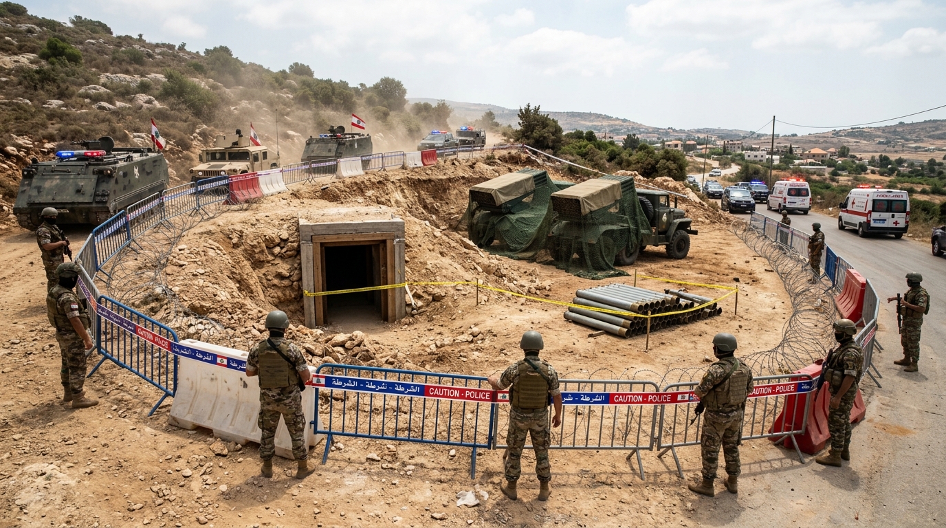 צה"ל השמיד בדרום לבנון עמדה עם 32 רקטות לחיזבאללה