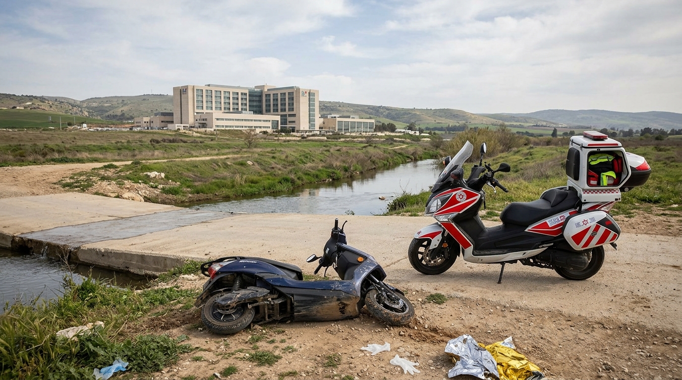 נער בן 16 נפצע קשה בראשו לאחר שהחליק בקורקינט ליד נחל חרוד