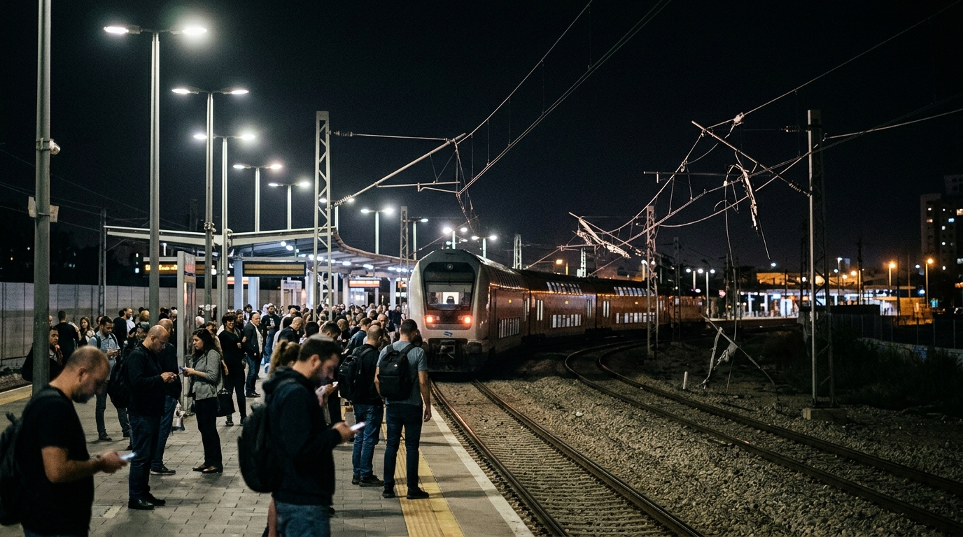 רכבות בין תל אביב לנתניה נעצרו אחרי פגיעה בחשמול