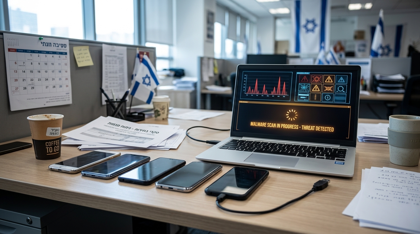 תוכנות ריגול אותרו בטלפונים של בכירים במטה איזנקוט