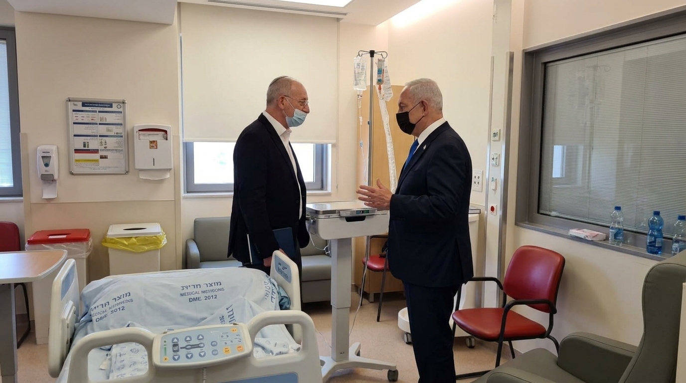 נתניהו ביקר את הלוחם הפצוע נריה לייטר בשערי צדק
