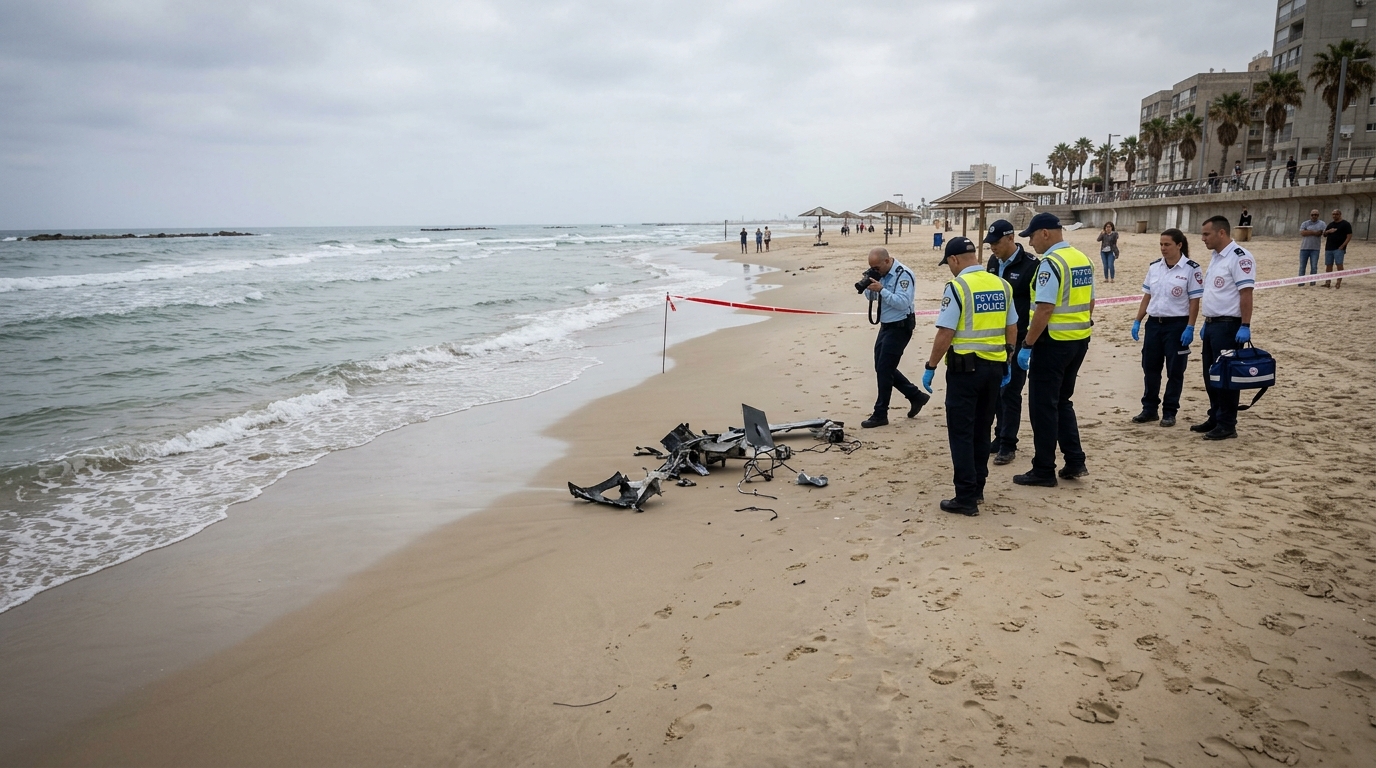שברי כטב"מים מניסוי של רפאל התגלו בחוף בקריית חיים