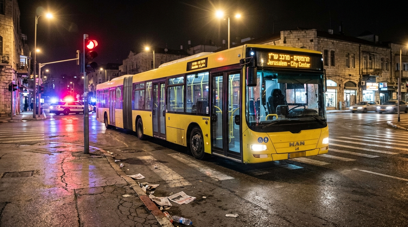 נהג אוטובוס בירושלים הותקף בידי נערים ואיבד ארבע שיניים