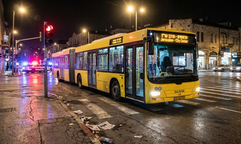 נהג אוטובוס בירושלים הותקף בידי נערים ואיבד ארבע שיניים