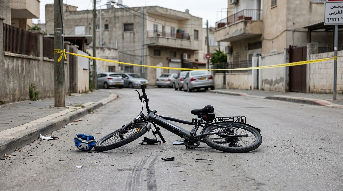 ילד בן 7 נפגע אנושות מרכב בבאקה אל-גרבייה בזמן רכיבה על אופניים חשמליים
