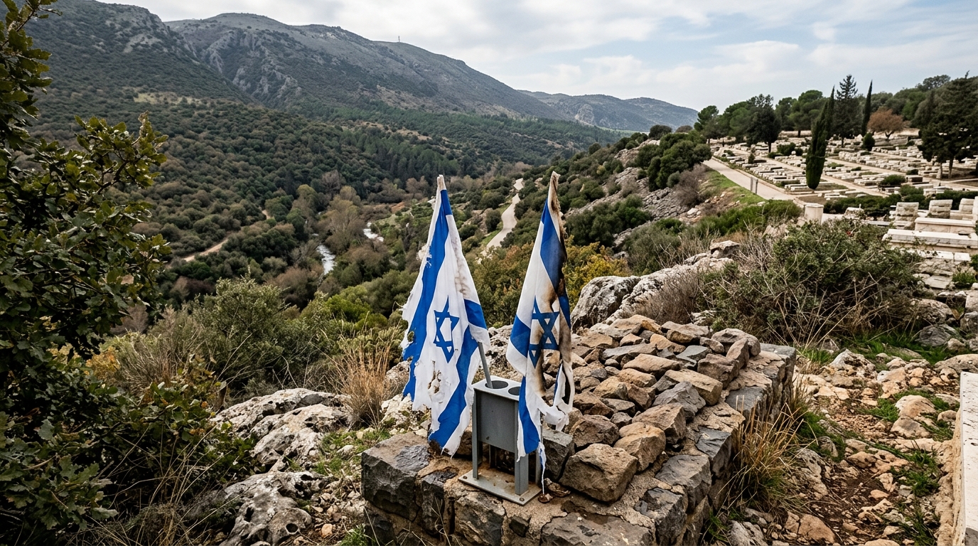 זעם בצפון: דגלי ישראל הושחתו בשנית על קבר לוחם שנפל ב-7 באוקטובר