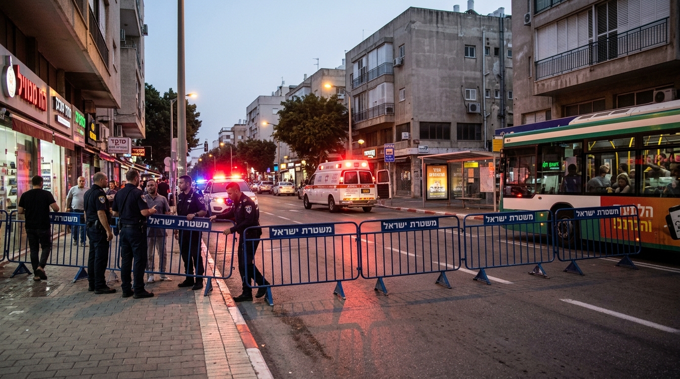 נהג אוטובוס נדקר ברמת גן, המשטרה מחפשת חשוד