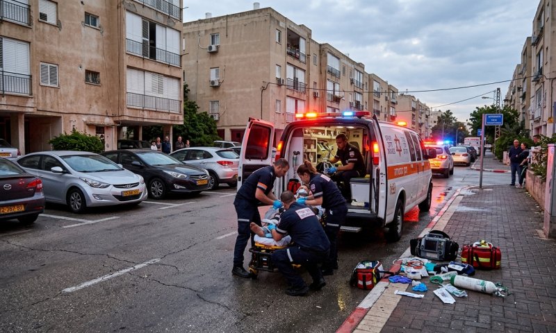 גבר בן 40 נפצע אנוש באשקלון - מד"א מחיה אותו בשטח