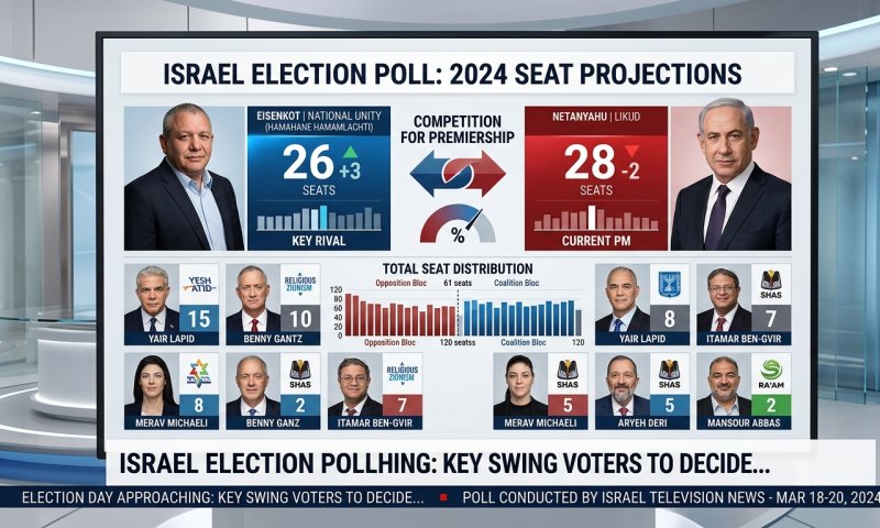 איזנקוט עוקף את נתניהו: 24 מנדטים לעומת 23, וגם מועדף לראשות הממשלה