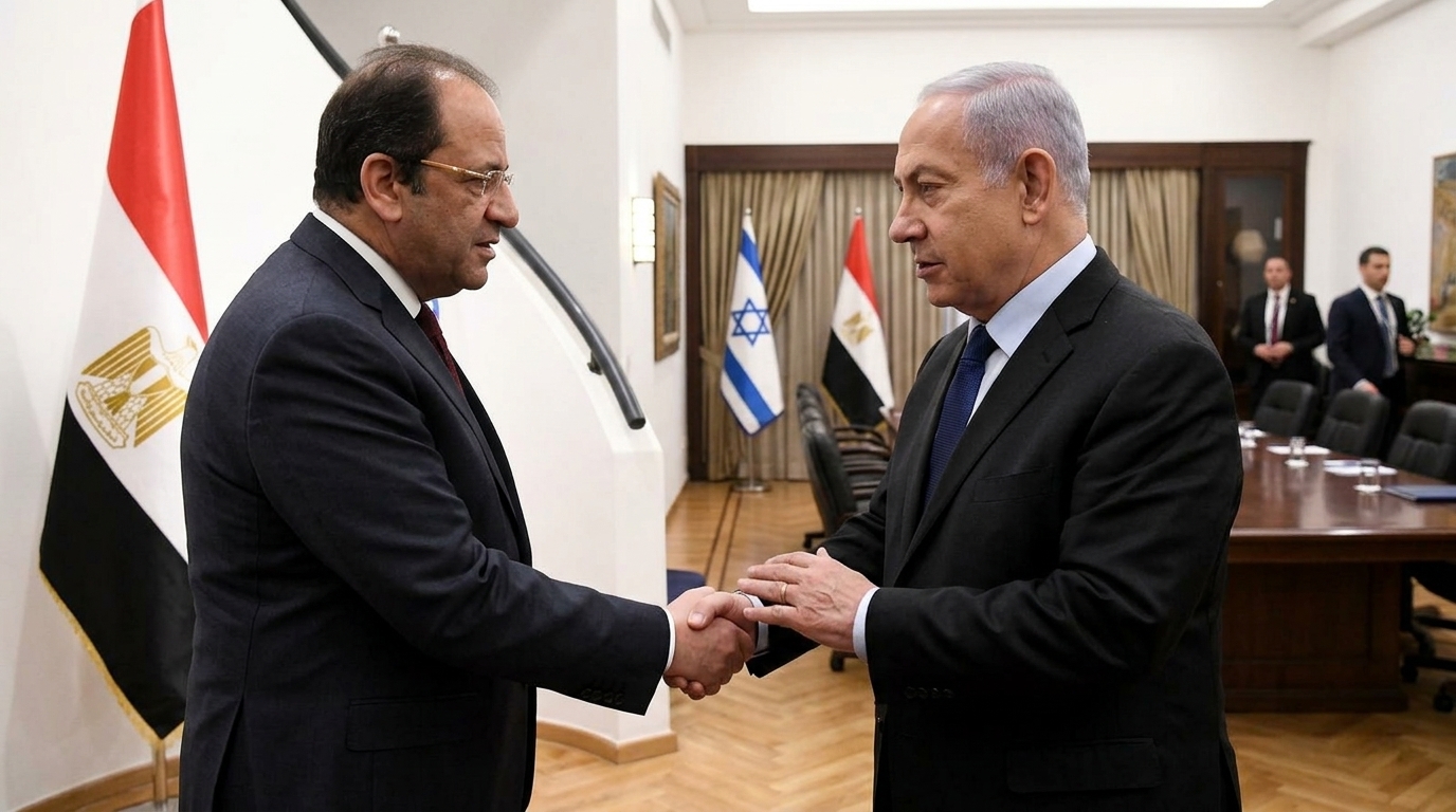 נתניהו מאשר: ראש המודיעין המצרי נחת בישראל לפני הטבח