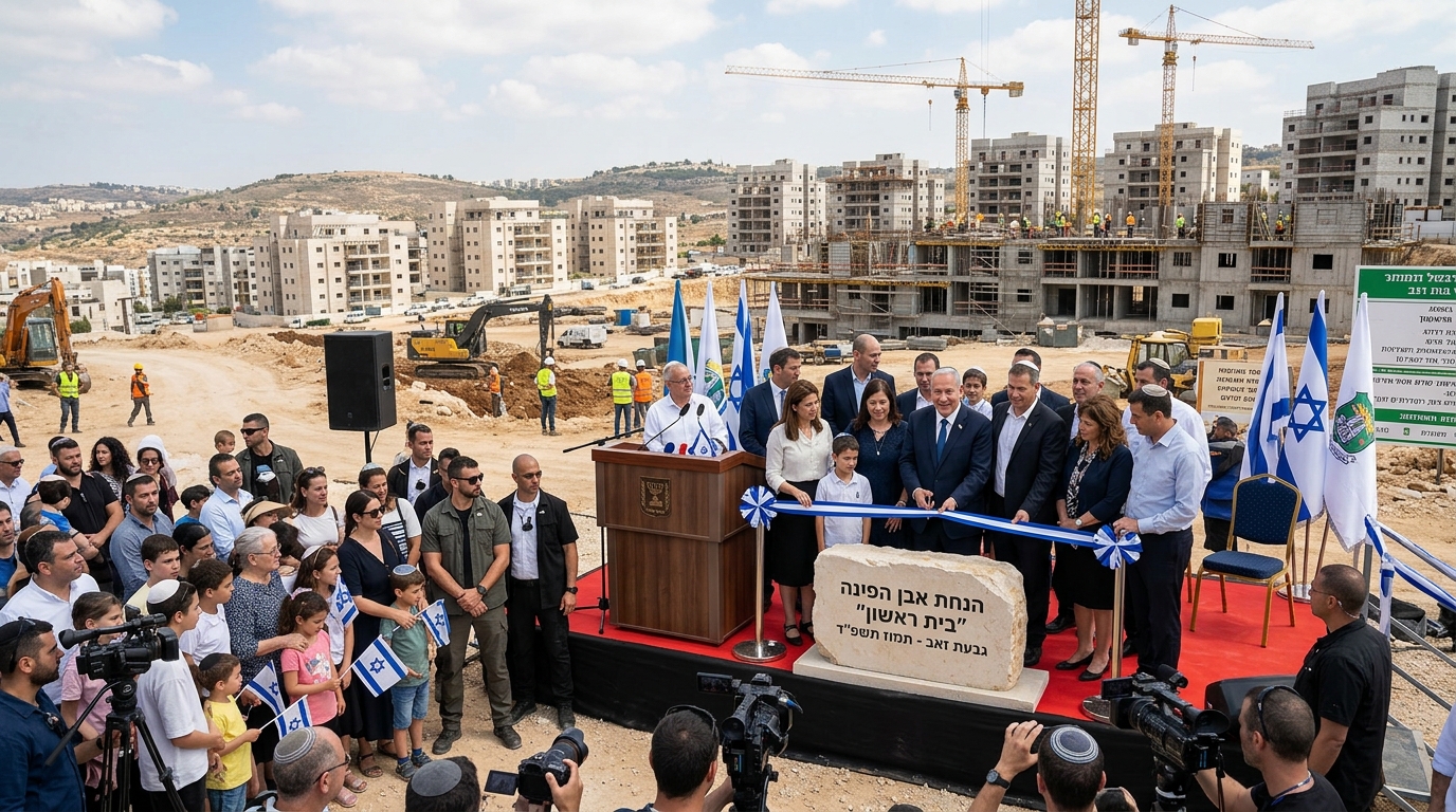 בגבעת זאב הונחה אבן פינה ל-195 דירות חדשות