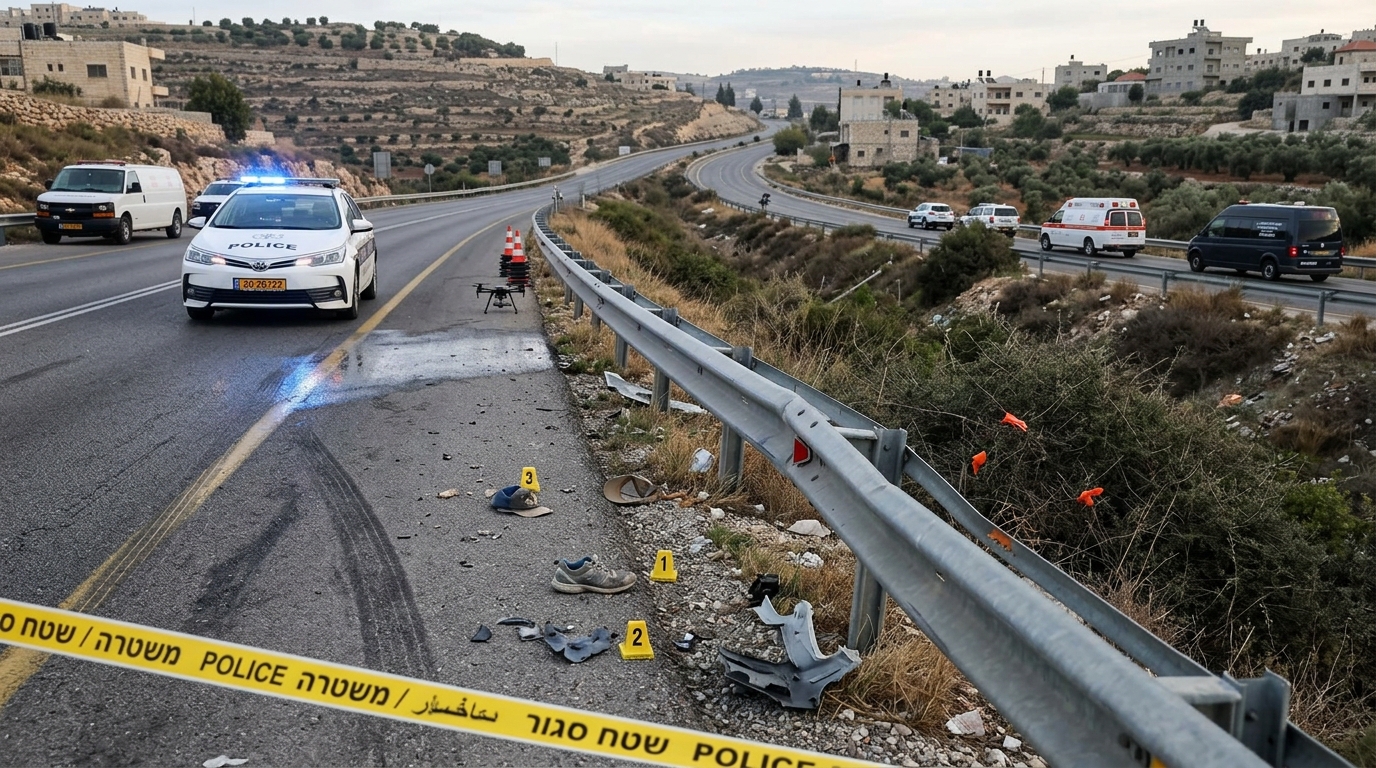 ישראלים יידו אבנים בעלי, רכב פלסטיני איבד שליטה ופצע אחד מהם