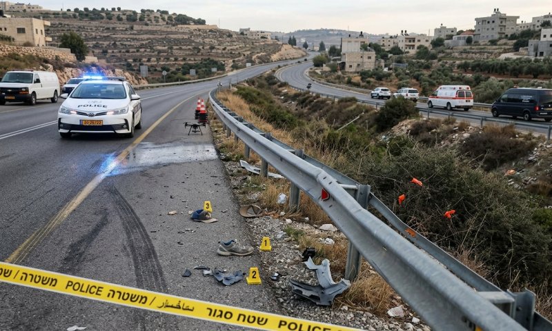ישראלים יידו אבנים בעלי, רכב פלסטיני איבד שליטה ופצע אחד מהם