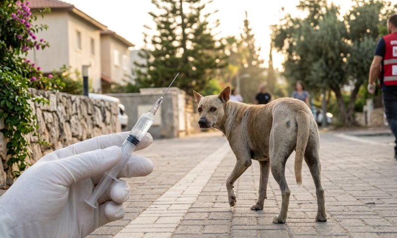 כלבת בנווה צוף: כלבה נגועה אותרה, ארבעה קיבלו טיפול מונע