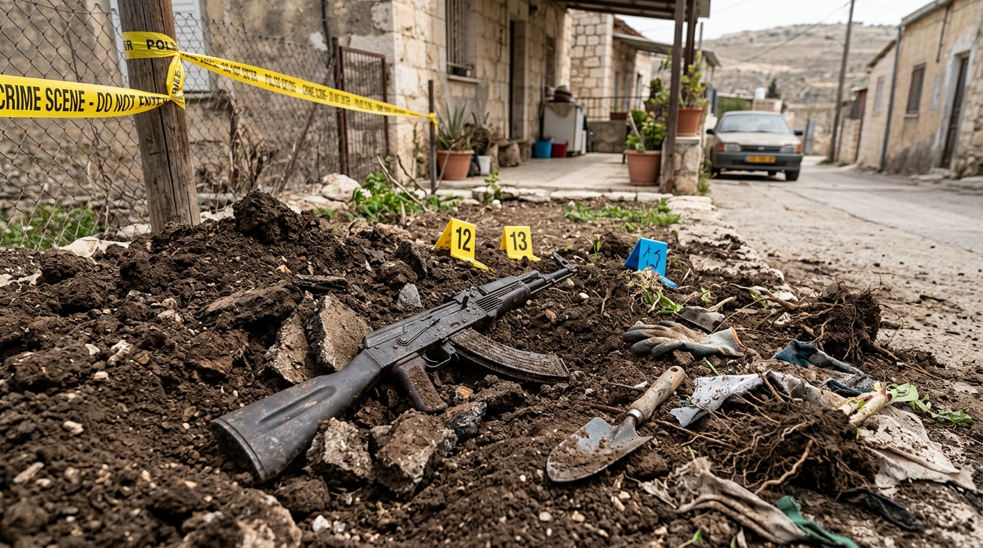 שוטרי המחוז הצפוני מצאו קלצ'ניקוב קבור בערוגה בנצרת