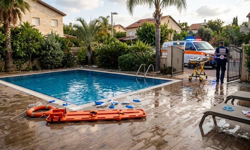 ילדה בת 4 טבעה בבריכה ביתית באבן יהודה ופונתה לבית החולים