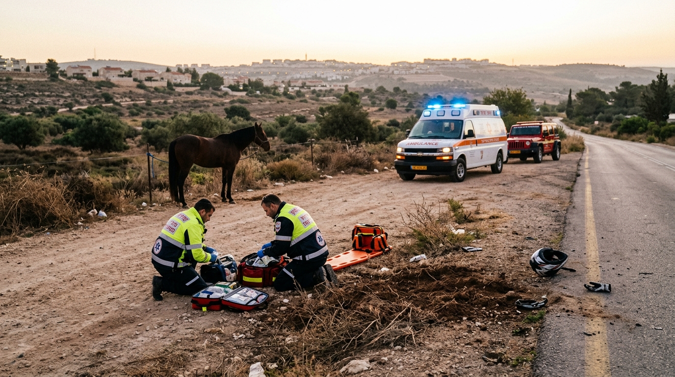 גבר כבן 60 נפל מסוס ליד אודים ופונה לאיכילוב