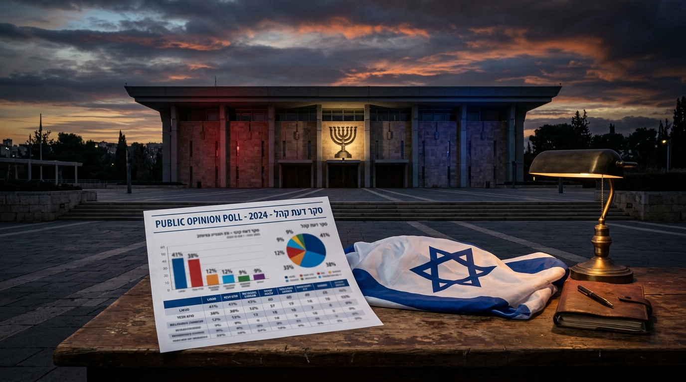 הליכוד נחלש ל-31 מנדטים, איזנקוט מצמצם את הפער