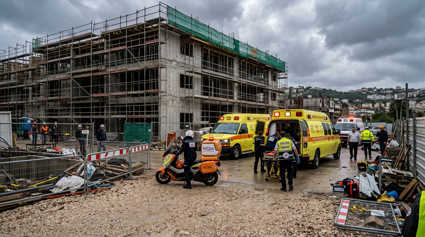 עובד זר נהרג מנפילה מגובה באתר בנייה בטירת הכרמל
