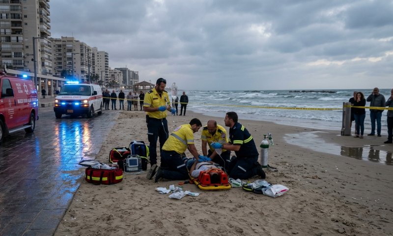 גבר כבן 50 נמשה מחוסר הכרה מחוף הסלע בבת ים - מצבו חמור