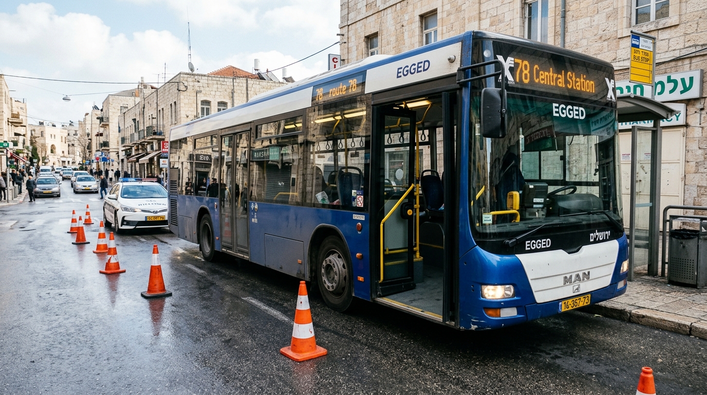 נהג אוטובוס בירושלים נתפס על קוקאין וקנאביס