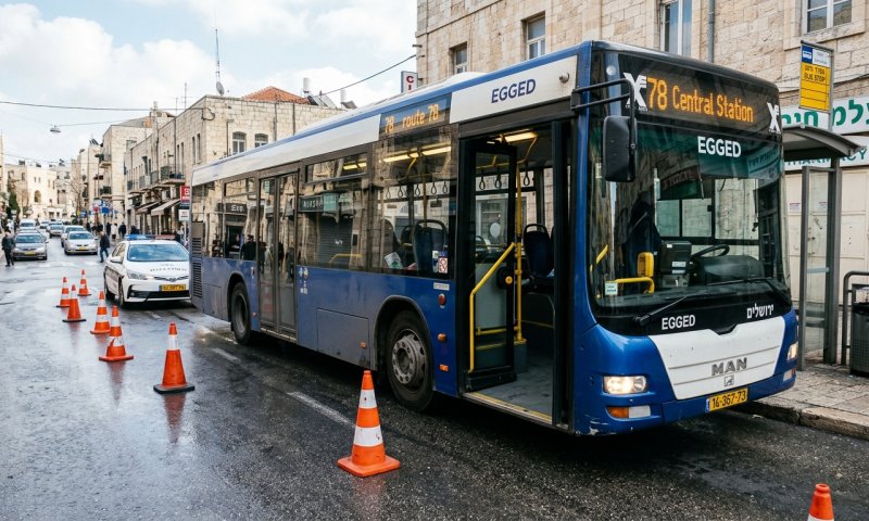 נהג אוטובוס בירושלים נתפס על קוקאין וקנאביס