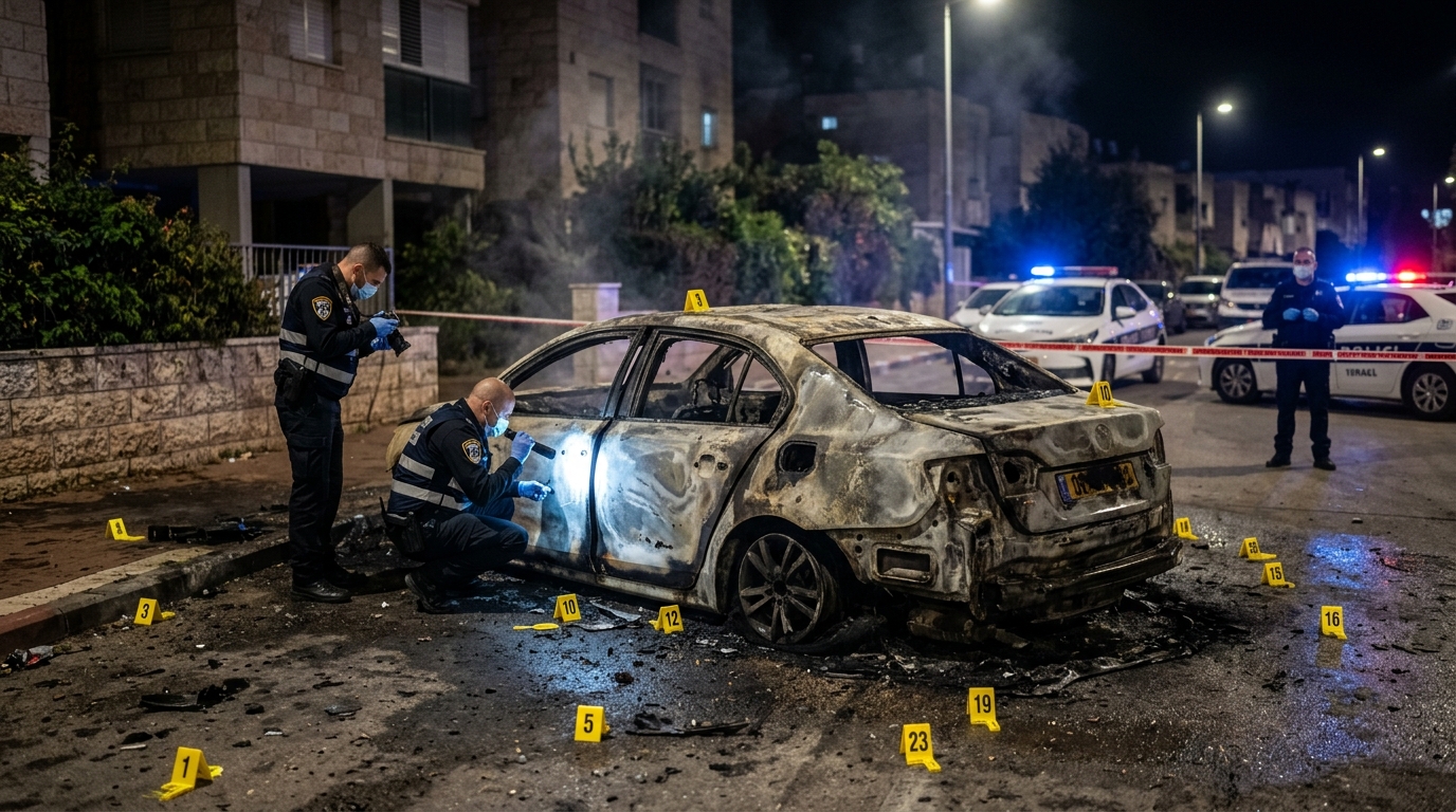 תושב עפולה הצית רכב של יריב רומנטי - ונתפס כי שכח את הטלפון בזירה