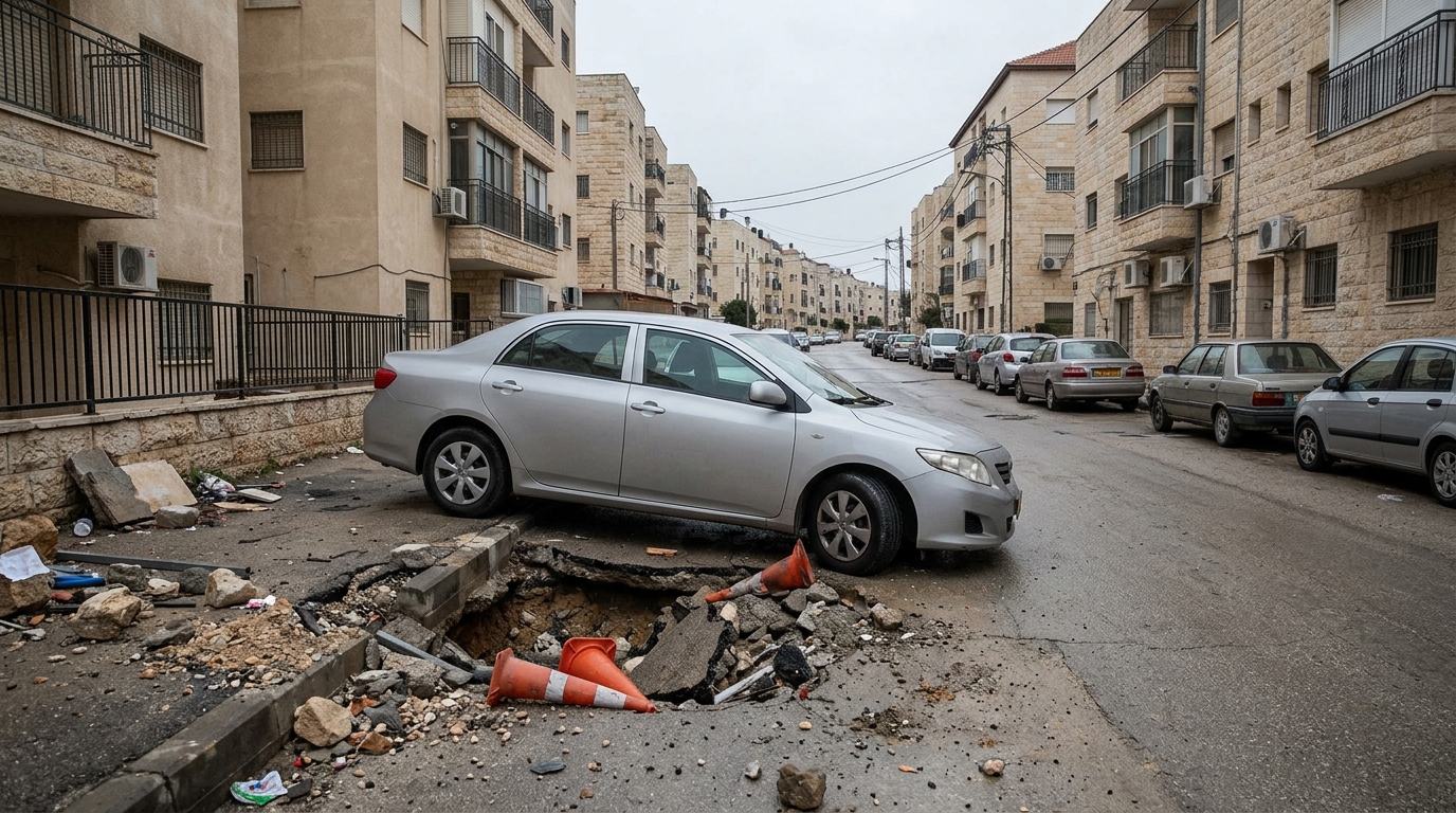 תיעוד מביתר עילית חושף רגע מסוכן שכמעט הסתיים באסון