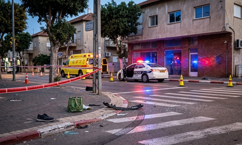 הולך רגל כבן 40 נהרג מפגיעת רכב בצומת בחדרה