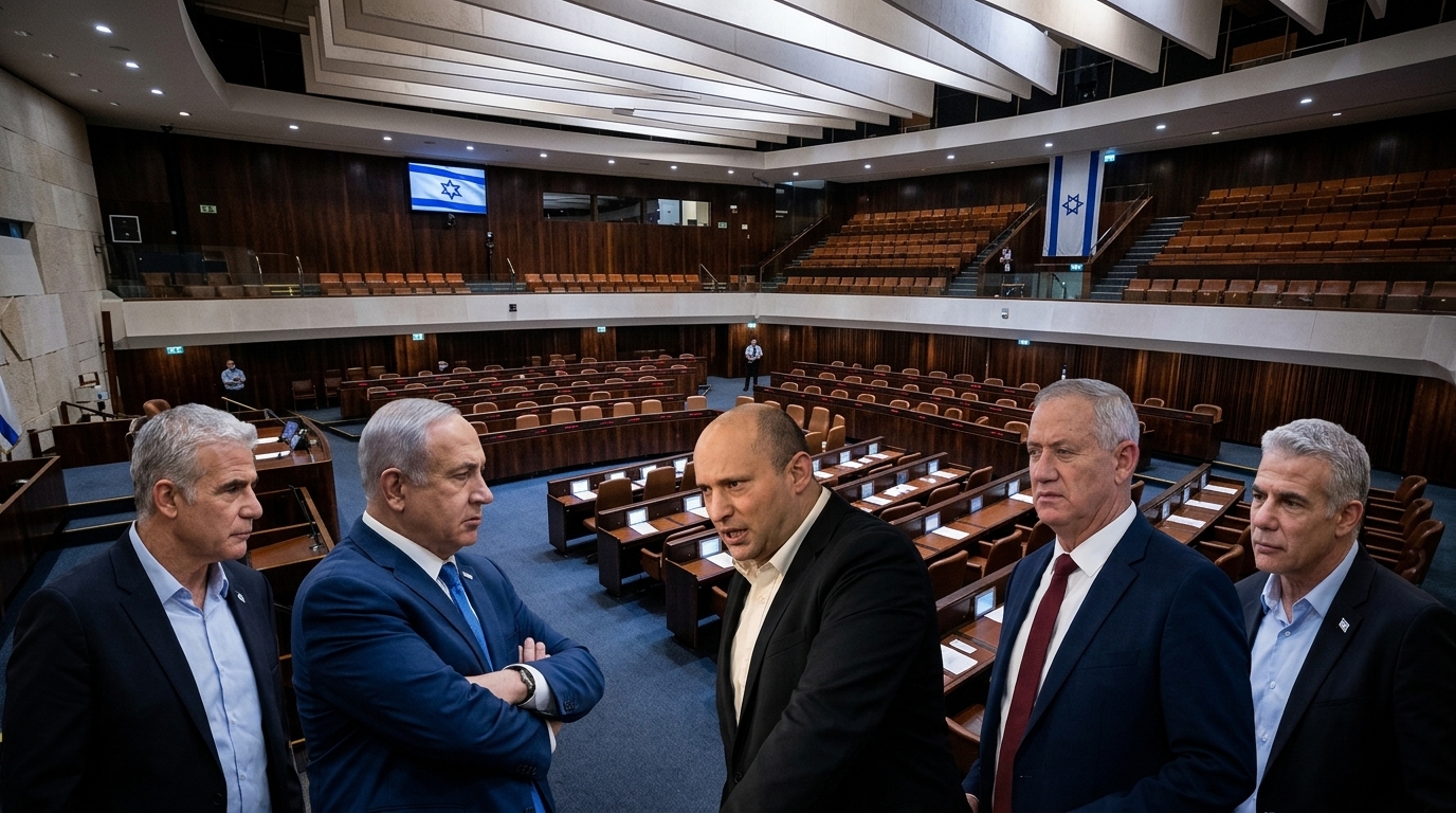 סקר מנדטים: תיקו בין נתניהו לאיזנקוט, בנט צונח ל-13 מנדטים