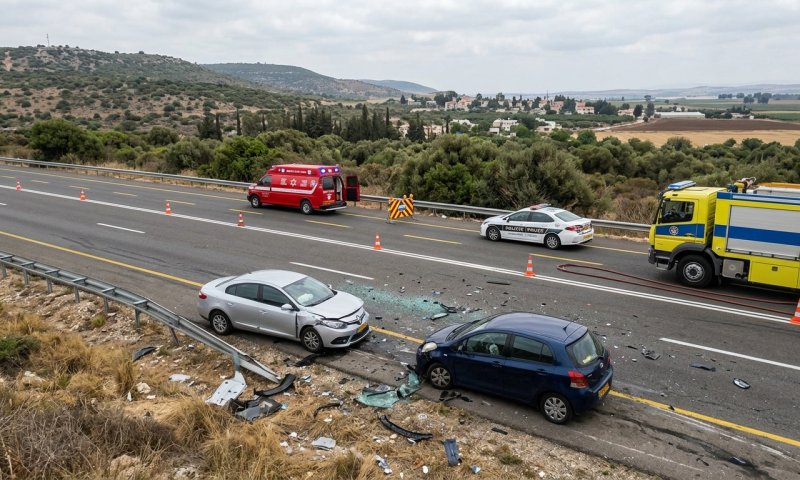 שני פצועים בתאונת דרכים בכביש 4 ליד עין כרמל