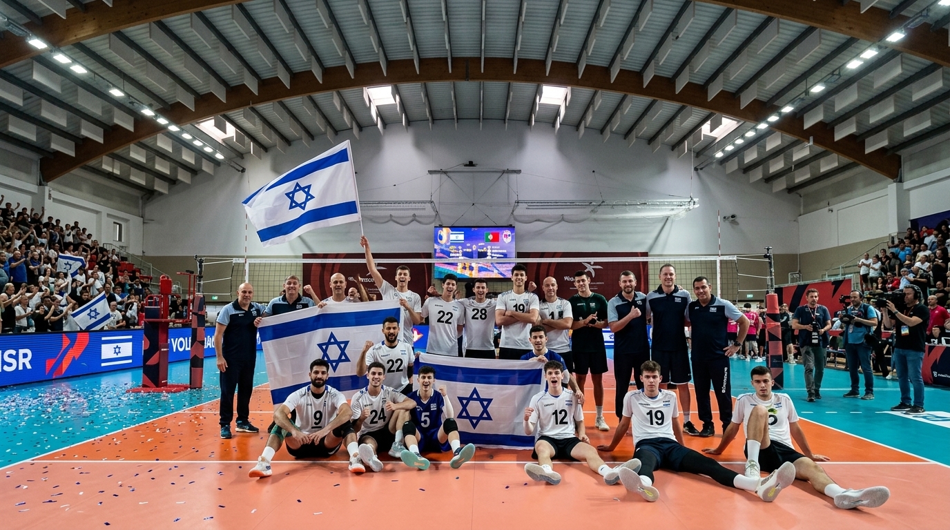 ישראל עשתה היסטוריה: נבחרת העד-22 בכדורעף עלתה לחצי גמר אירופה