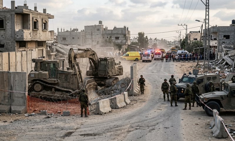 חמאס הפעיל מטען נגד כלי הנדסי של צה"ל בעזה