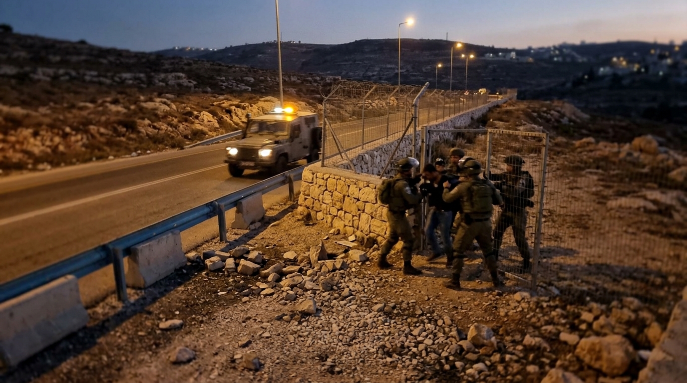 מג"ב עצר חשוד ביידוי אבנים בכפר בית פוריק שליד שכם