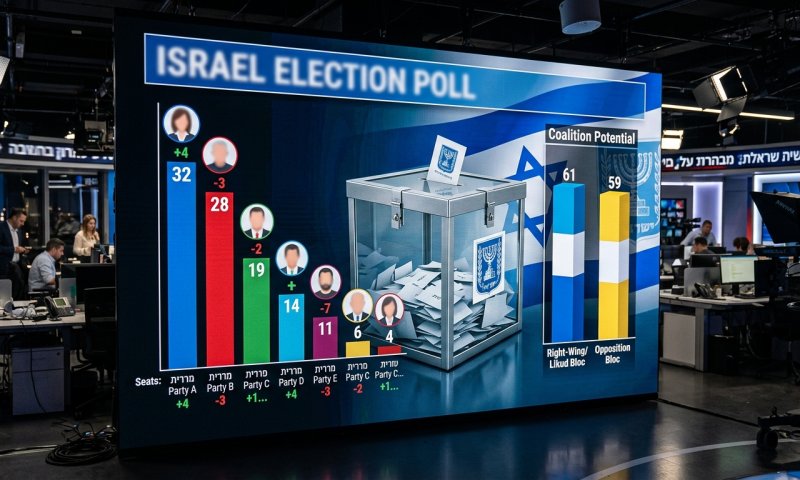 סקר: נתניהו ואיזנקוט בשוויון, בן גביר מטפס ל-10 מנדטים