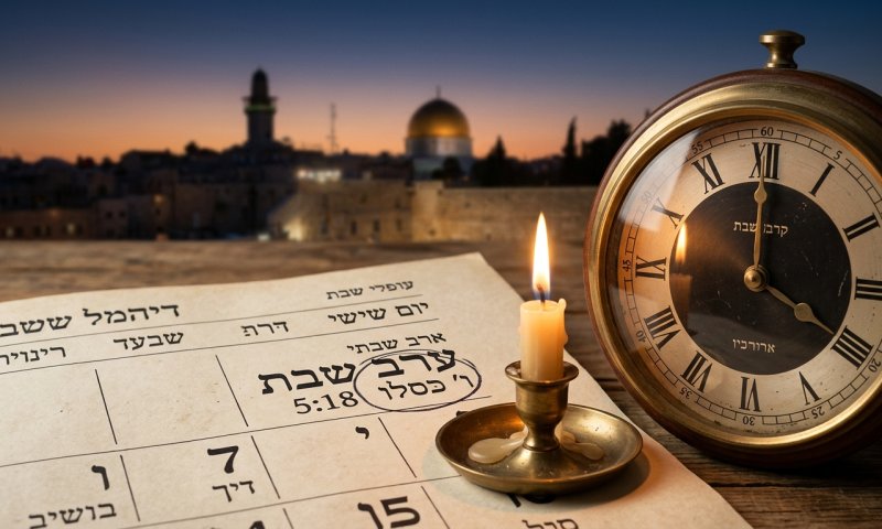 זמני כניסת ויציאת שבת לפרשת חוקת - 19 ביוני 2026