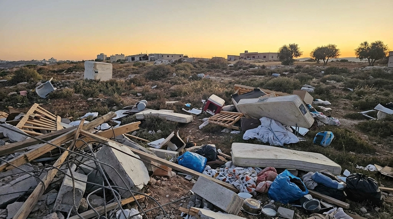 מאות שוטרי מג"ב הרסו שלושה בתים ובית כנסת בגבעת בית ענות