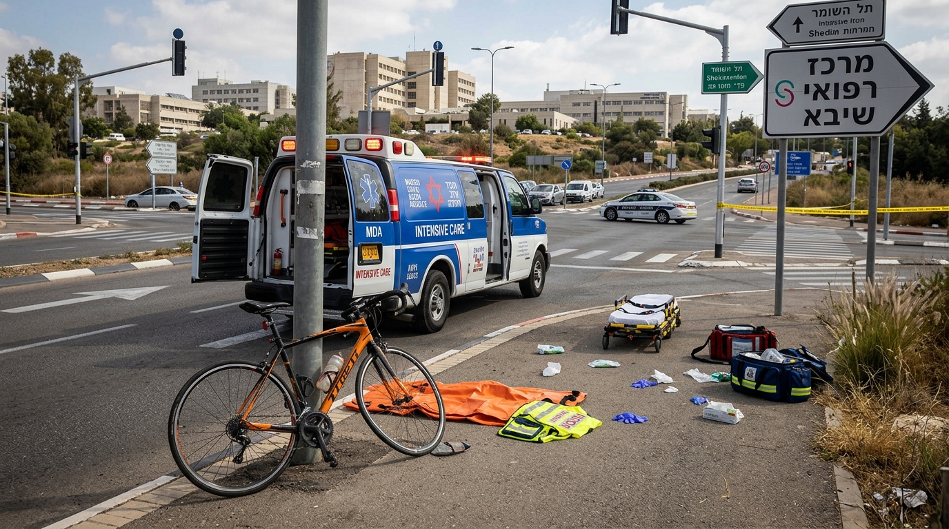 רוכב אופניים בן 50 נפצע קשה סמוך לצומת ברקת