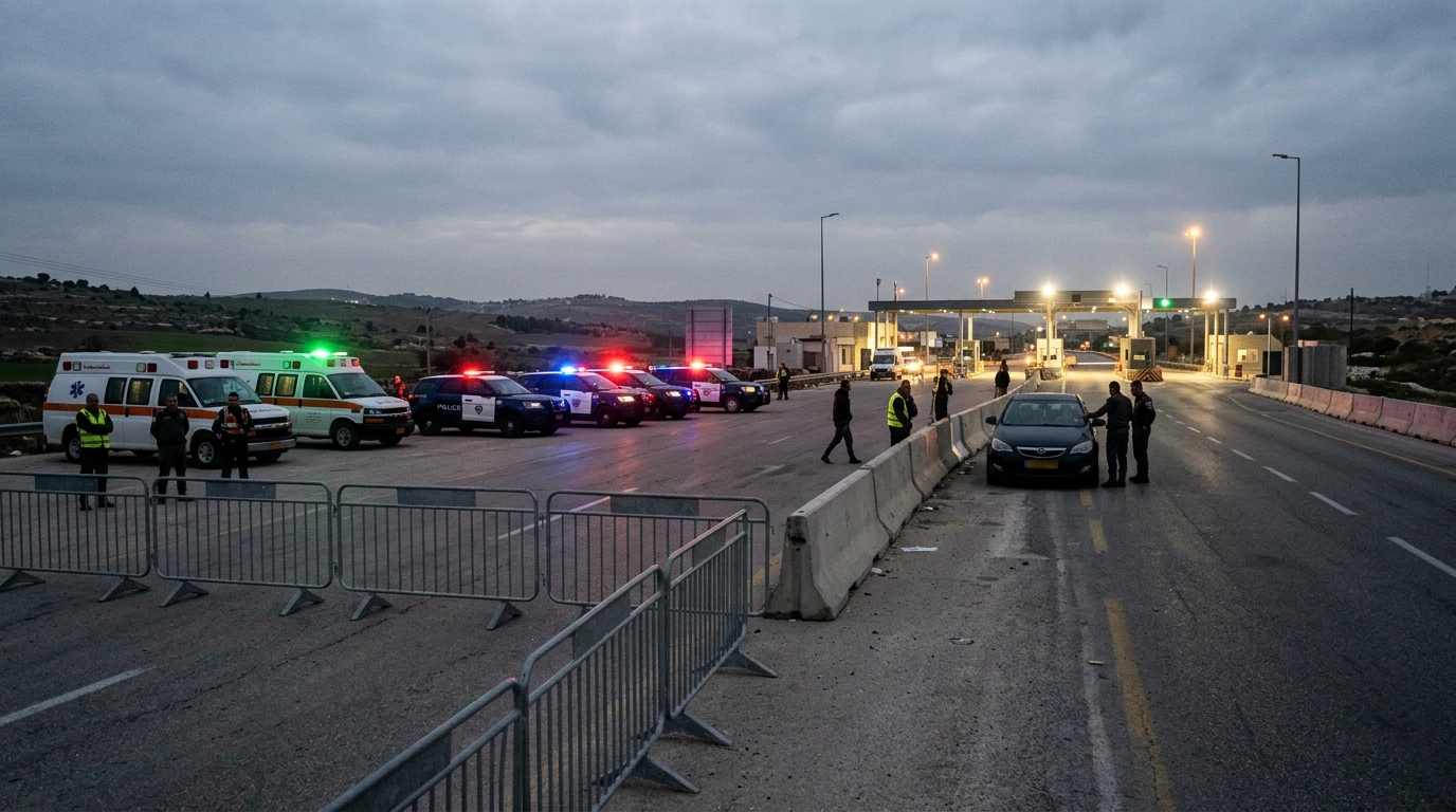 חשוד בניסיון דריסת שוטרים נעצר ליד מעבר תרקומיא